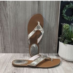 Vince Camuto Briston Gold Reptile Sandals Women's Size 7.5